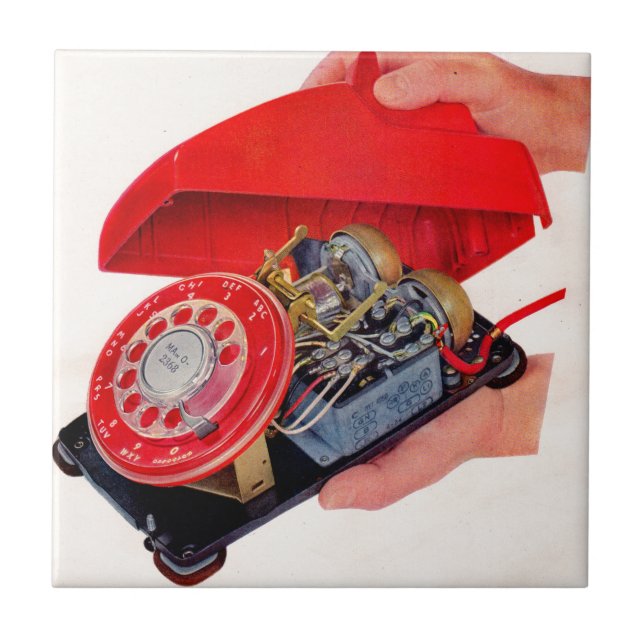 uppdagade telefonknoppar kakelplatta (Framsidan)