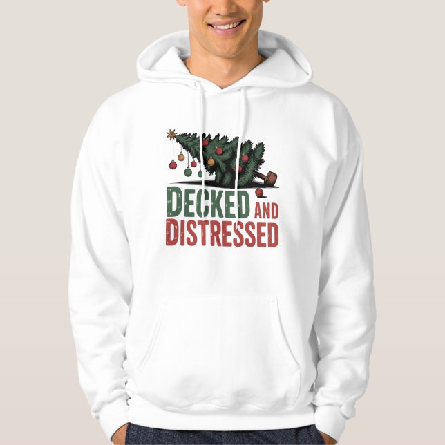 Uppdåpad och Förstörd | Festlig Kollapsstämning Hoodie (Framsida)