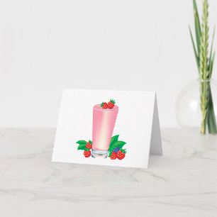Uppdatera Berry Smoothie Rosa Drink Anteckningskort