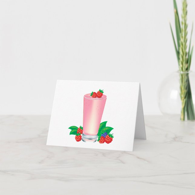Uppdatera Berry Smoothie Rosa Drink Anteckningskort (Skapare uppladdad)