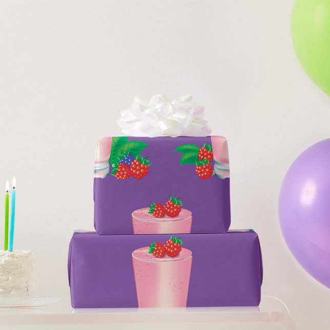 Uppdatera Berry Smoothie Rosa Drink Presentpapper (Skapare uppladdad)
