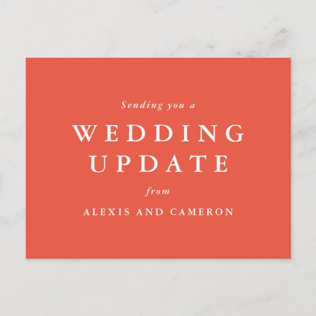 Uppdatera datumkorg med bröllop vykort (Framsida)