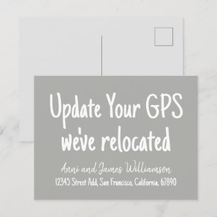 Uppdatera din GPS-tilläggsinformation Vi har flytt Helg Vykort