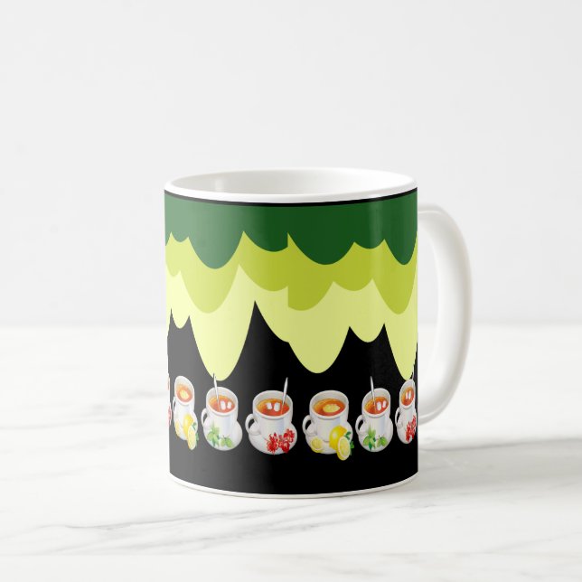 Uppdatera friska tea med citron och blommor kaffemugg (Framsida höger)