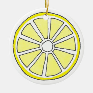 Uppdatera Gulten Citrus Fruit Slice Julgransprydnad Keramik
