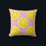 Uppdatera Lemon Mönster Kudde<br><div class="desc">Den här livliga bilden visar en upprepande mönster av ljusa citronskivor mot en glad rosa bakgrund. Citronernas pulserande gult står i bjärt kontrast till rosan och skapar en öga-fångstoch uppfriskande utformning. Perfekt för att förmedla en känsla av sommar och färskhet kan mönster användas för olika projekt för kreativ.</div>