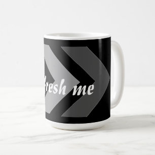 Uppdatera Me Anpassningsbar Image Text Impuls font Kaffemugg