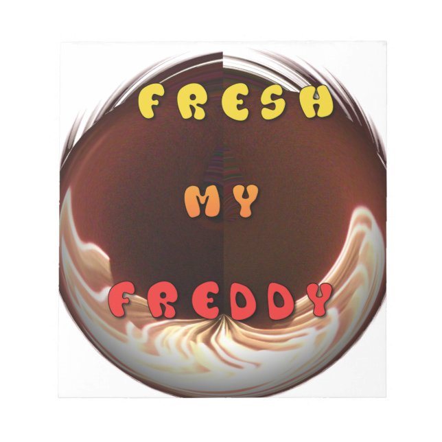 Uppdatera min Freddy Art-utskrift Anteckningsblock (Framsida)