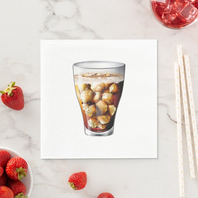 Uppdatera soda-dryck av Kall med ismassa med bubbl Pappersservett (Skapare uppladdad)