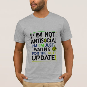 Uppdatera väntande t shirt
