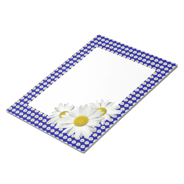 Uppdatera vita Daisy Anteckningsblock (Vinklad)