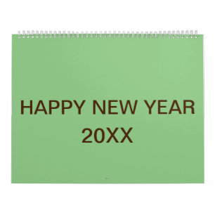 UPPDATERAD Anpassningsbar TextLogo-kalender Kalender