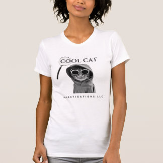 Uppdaterad Coola Cat Investigations LLC logotyp T Shirt