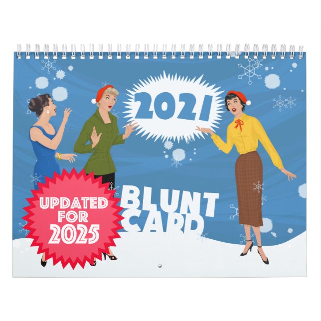 UPPDATERAD FÖR 2025! Bluntcard 2021-kalender Kalender (Omslag)