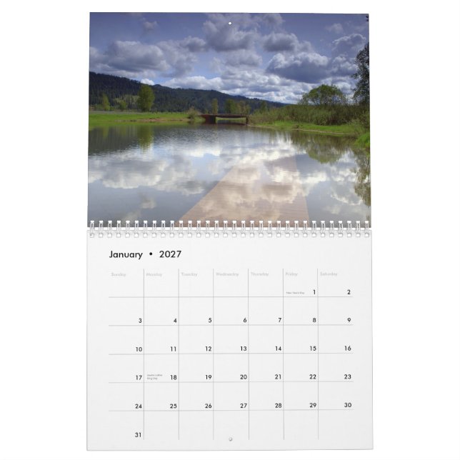Uppdaterad kalender 2011 förser med text (Jan 2027)