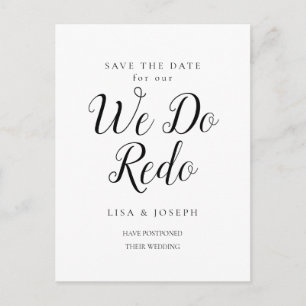 Uppdaterad Save the Date Vi Gör Om Manus Foto Vykort