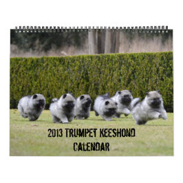 Uppdaterad trumpetKeeshondkalender 2013 avslutar Kalender