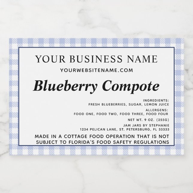 Uppdaterade Stuglagen Ingredienser och Allergener Mat Etiketter (Singel etikett)