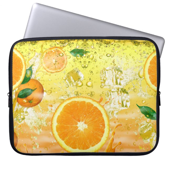 Uppdaterar Orange Juice Bärbar Bag Laptop Fodral (Framsidan)