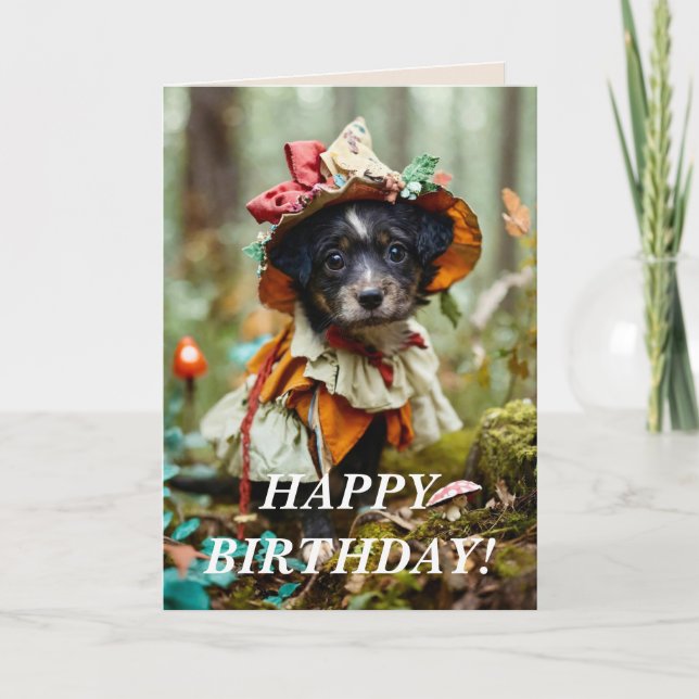 UPPDATERAT BIRTHDAY-KORT FÖR VALP TACK KORT (Framsida)