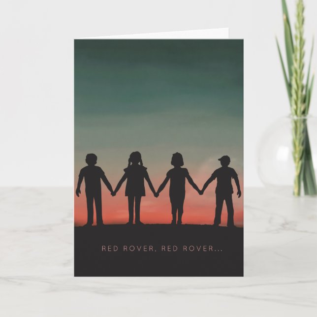 Uppdaterat nostalgiskt Red Rover 80-årskort Helgkort (Framsida)