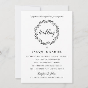 Uppdatering av inbjudan till Löv Watercolor Weddin