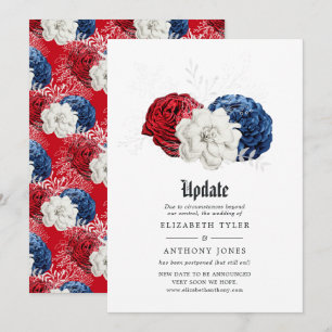 Uppdatering av Red White och Blue American Bröllop Inbjudningar