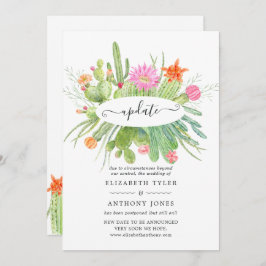 Uppdatering av Watercolor Cactus Bröllop Inbjudningar