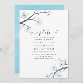 Uppdatering av White Cherry Blommar Bröllop Inbjudningar