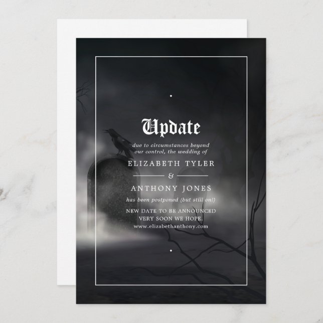 Uppdatering för Halloween Gothic Bröllop Inbjudningar (Fram/baksida)