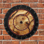 Uppdateringsdatum för Anpassningsbar i Rustic Knot Darttavla<br><div class="desc">Rustik medan den fortfarande är elegant,  gör den här slitna halvtonsformen av trä med svarta och burgiga accenter en snyggt för alla som tycker om att spela mördare. Lägg till din egen anpassningsbar-familj namn,  fastställt datum eller annan text till den här klassen och den tidslösa ritytan.</div>