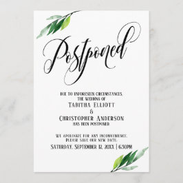 Uppdateringsmeddelande från Greenery Postponed Brö Inbjudningar