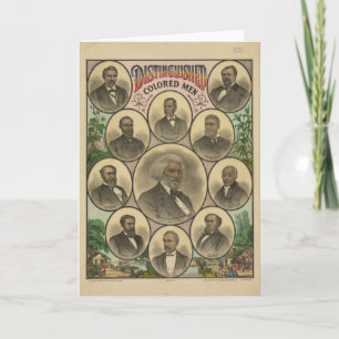 Uppdelad Färgad Manar Frederick Douglass Kort
