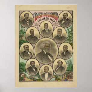 Uppdelad Färgad Manar Frederick Douglass Poster
