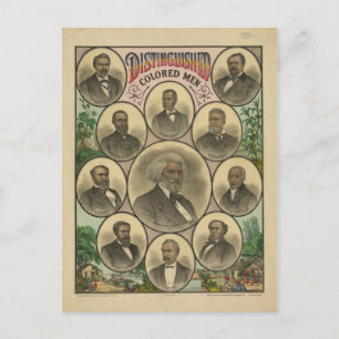 Uppdelad Färgad Manar Frederick Douglass Vykort