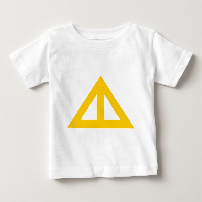 Uppdelad triangulär pil t-shirt (Framsida)