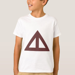 Uppdelad triangulär pil t-shirt