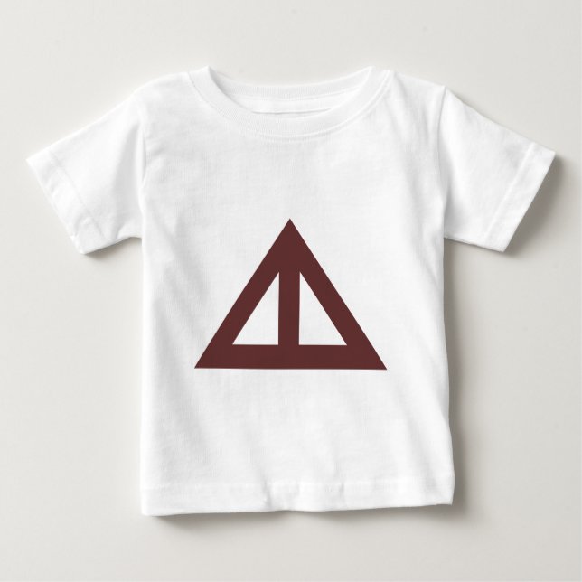 Uppdelad triangulär pil t-shirt (Framsida)