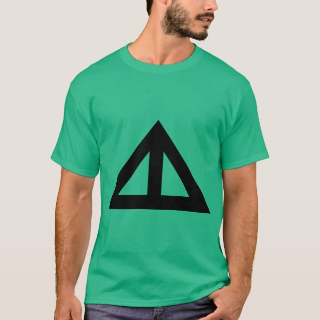 Uppdelad triangulär pil tee shirt (Framsida)
