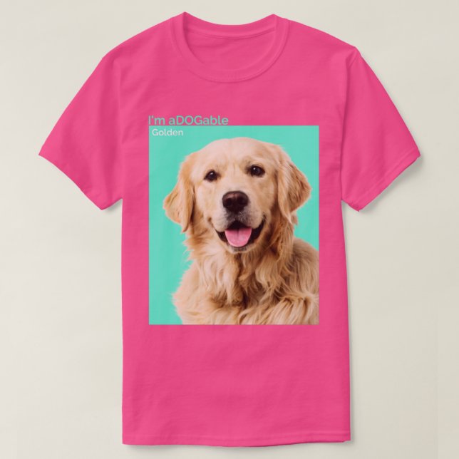 Uppdelad utskriftssamling ImDOGable Golden Retriev T Shirt (Design framsida)