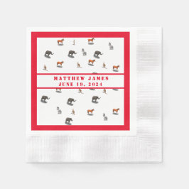 Uppdelade djur, betraktad som babyåda pappersservett