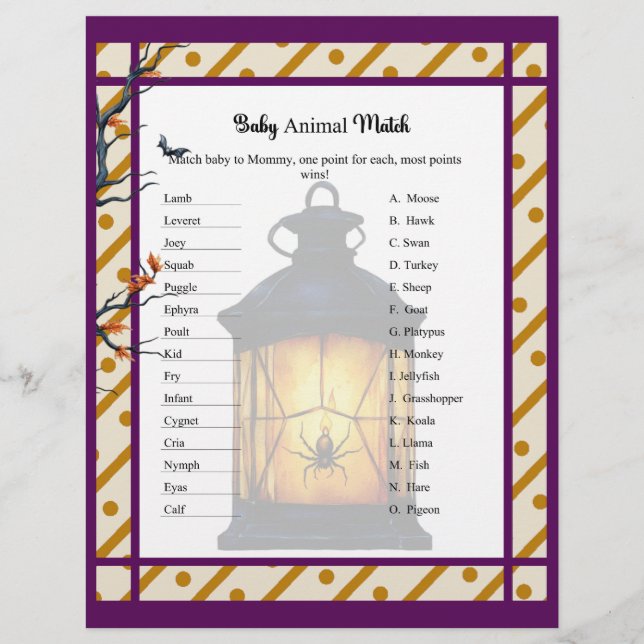 Uppdelning A Baby_ Baby djur Match Brevhuvud (Framsida)