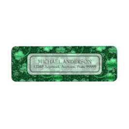 Uppdelning av Shamrocks och Swirls ID289 Returadress Etikett