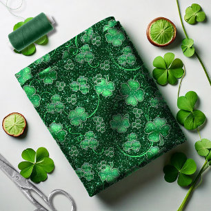 Uppdelning av Shamrocks och Swirls ID289 Tyg