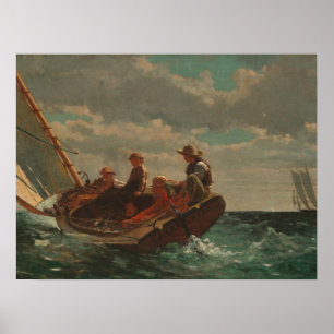 Uppdelning (en rättvis Vind) av Winslow Homer Poster