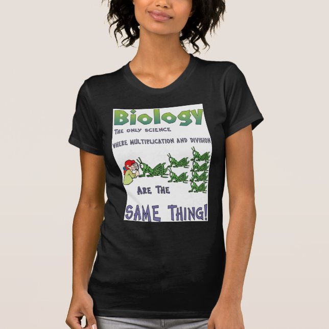 Uppdelning för biologiskämtmultiplikation tee shirt (Framsida)