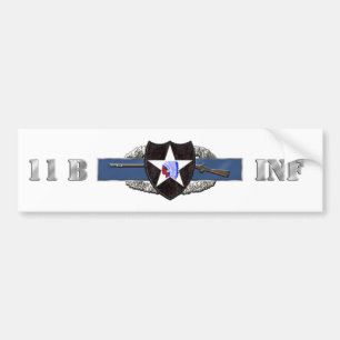 uppdelning för infanteri 11B 2nd Bildekal