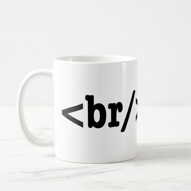 uppdelning HTML-kod Kaffemugg (Vänster)