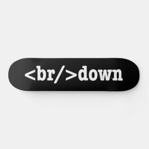 uppdelning HTML-kod Skateboard Bräda 21,5 Cm