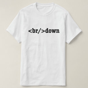 uppdelning HTML-kod T-shirt